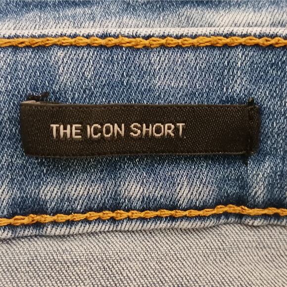 Kendall & Kylie Denim Shorts Juniors 3/26 Blue Distressed Cuffed Mid Rise Icon - Picture 7 of 13